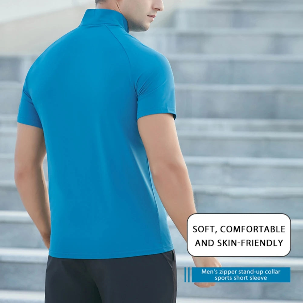 Sports T Shirt Quick-Dry Short Sleeves Athletic Running/Training Shirt Men's Perspiration T Shirt