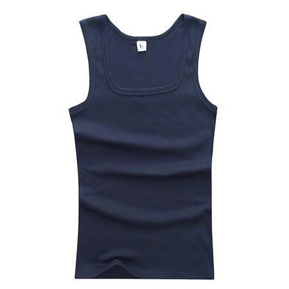 HOT Summer Male clothes Women Basic Elastic Tank Tops/100% Pure Cotton Sleeveless Fitness T-shirt Elastic Bodybuilding Vest