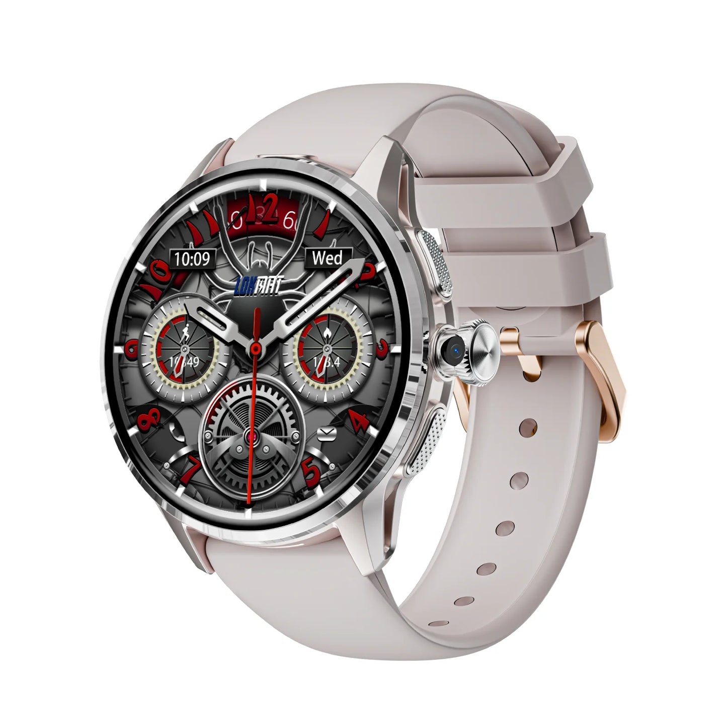 LOKMAT APPLLP 3 Android Smart Watch Amoled Round Screen/Retaining Camera Wifi 4G Watch Phone App Download with Quick Charging