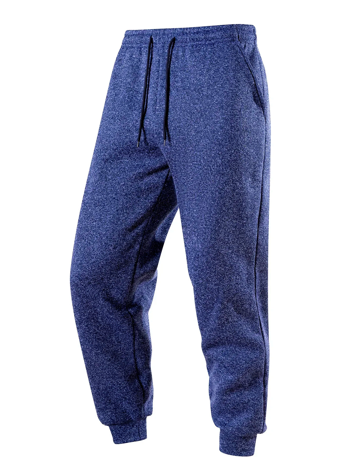 2Pcs In Set Men Fleece Lined Jogger Sweatpants Thick Warm Elastic Waist/Drawstring Tapered Pants Casual Athletic Winter Wear