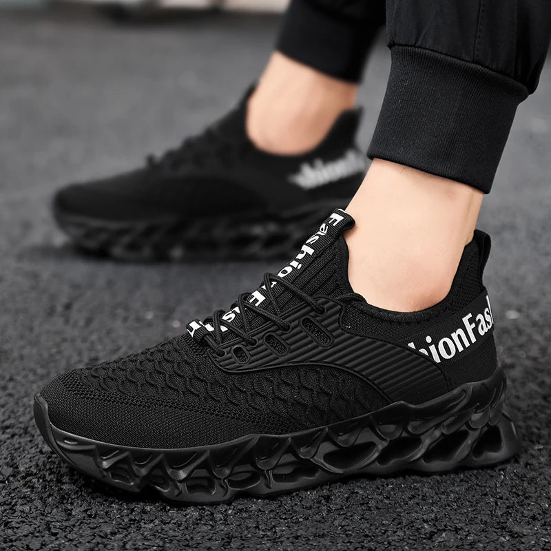 YRZL Men's Breathable Mesh Lightweight Running Shoes Soft Sole/Non Slip Comfortable Sports Shoes for Men Outdoor Walking Casual