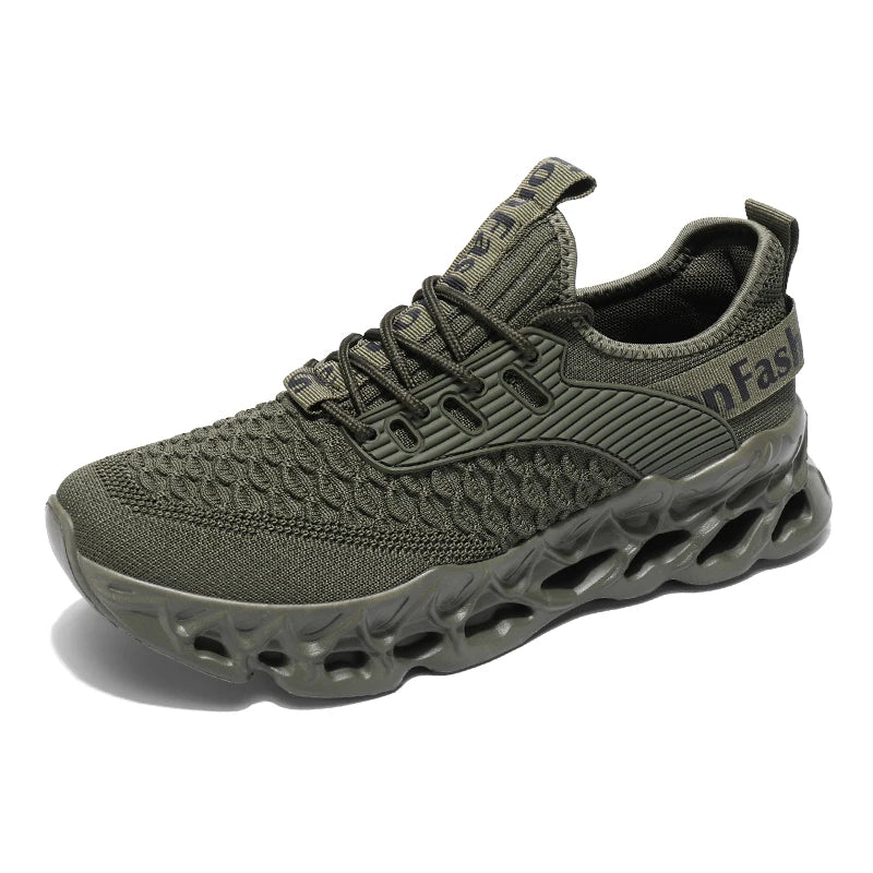 YRZL Men's Breathable Mesh Lightweight Running Shoes Soft Sole/Non Slip Comfortable Sports Shoes for Men Outdoor Walking Casual