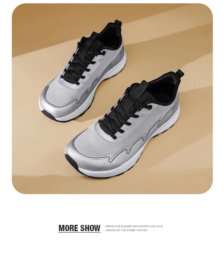 Wide Toe Running Shoes 4E Dynamic Thick Outdoor Fitness Men's Shoes/Foot Cross-Border Shoes Comfortable Breathable