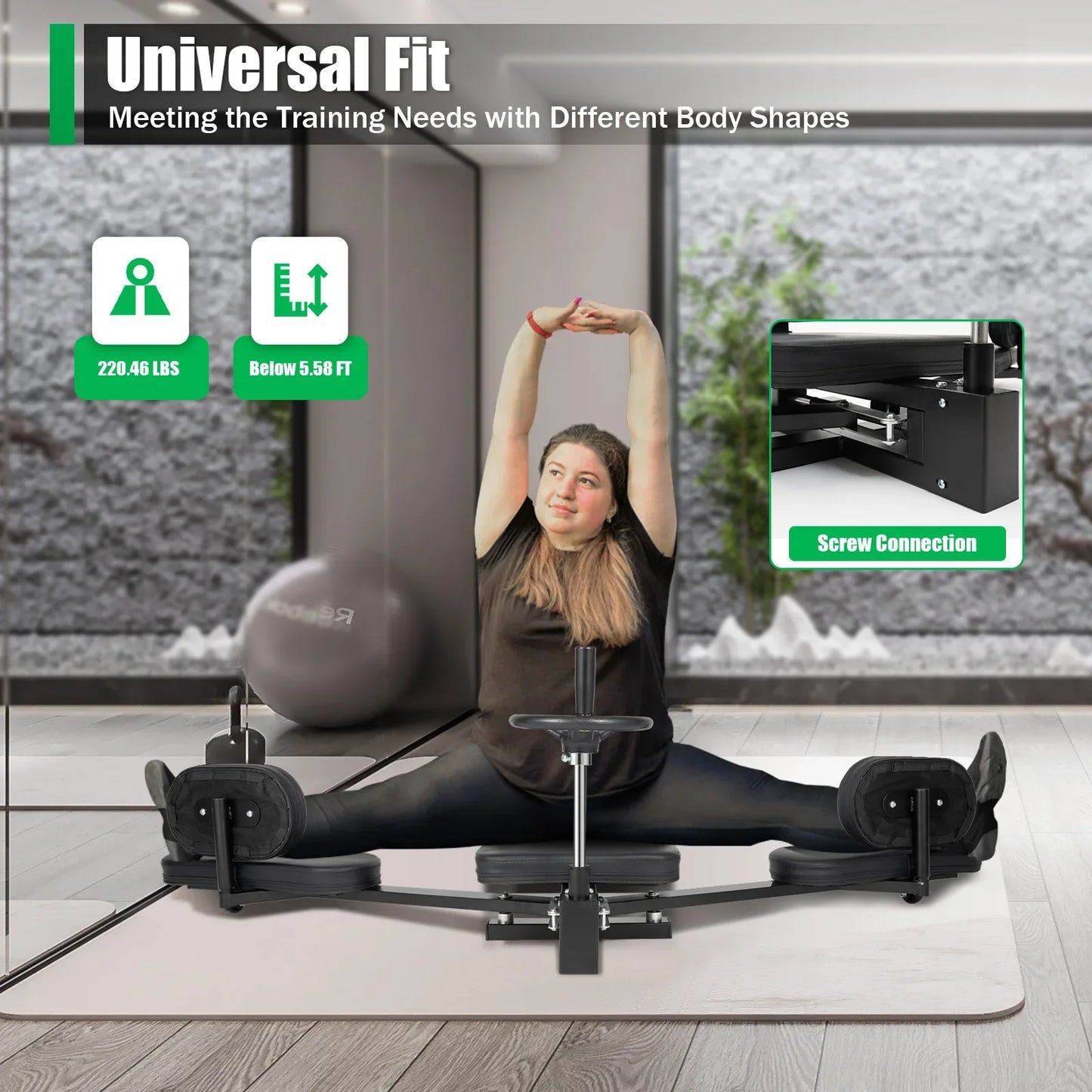 Leg Stretcher, 3 Bar Leg Spreader Heavy Duty Leg Split Machine/for Leg Stretching Leg Press Machine Flexibility