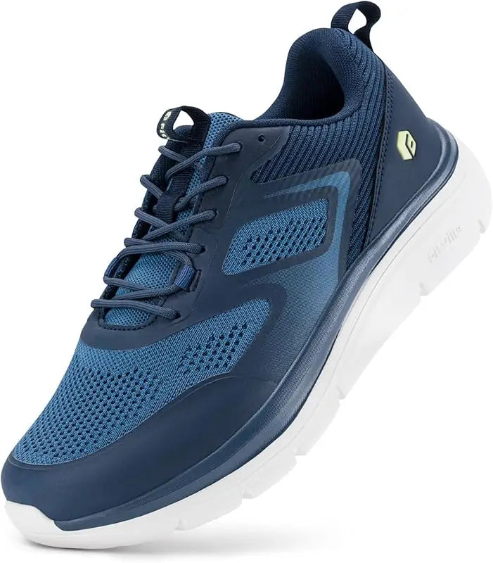 Men's Running Shoes Wide Toe 2E Lightweight Non-Slip Walking/Sport Shoe Cushioning Slip-On Comfortable Breathable Sneakers