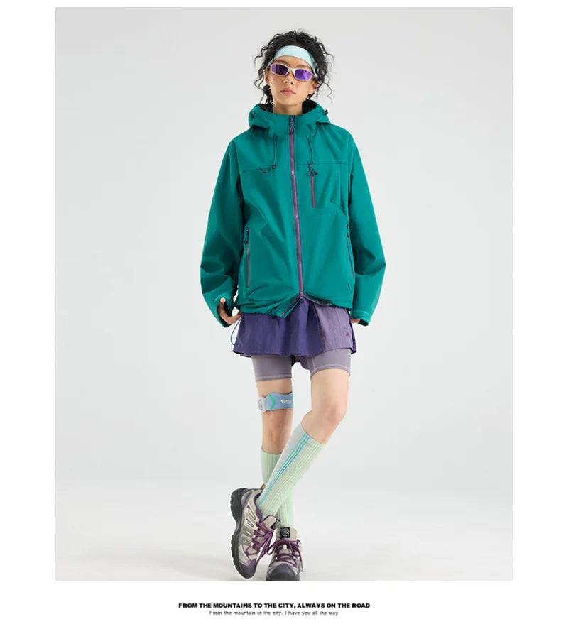 Autumn Sports Jacket Waterproof Windproof Jacket Men Women Outdoor/Sports Hiking Running Mountaineering Hooded Casual Sport Coat