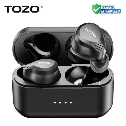 Refurbished TOZO NC7 TWS Earbuds In Ear Wireless Bluetooth Headphones/HD Call with Mic Active Noise Cancelling APP Touch Control