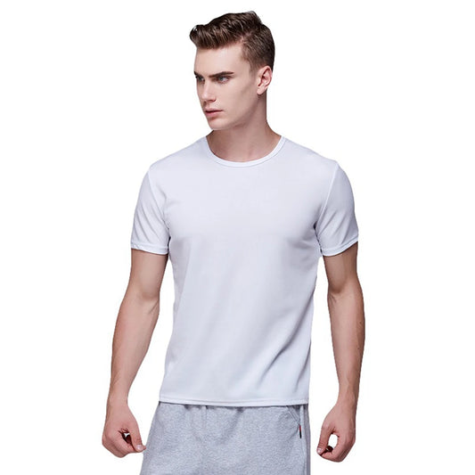 Men's Short Sleeved Round Neck T-Shirt Dirt Proof/Easy to Match, Antifouling and Waterproof T Shirt Men