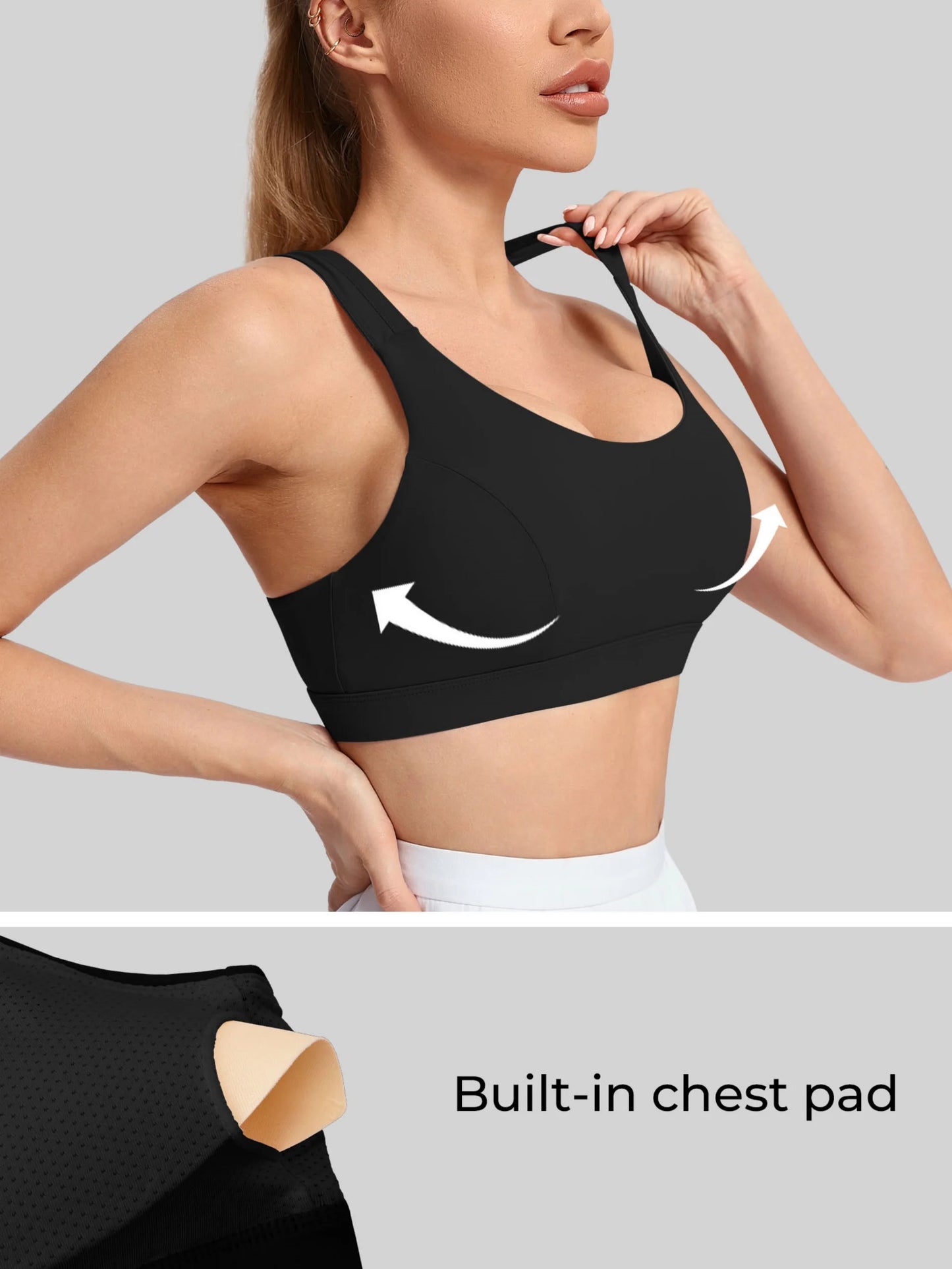 Ladies' yoga sports bra back style thin/shoulder strap sports vest breathable nylon blended material