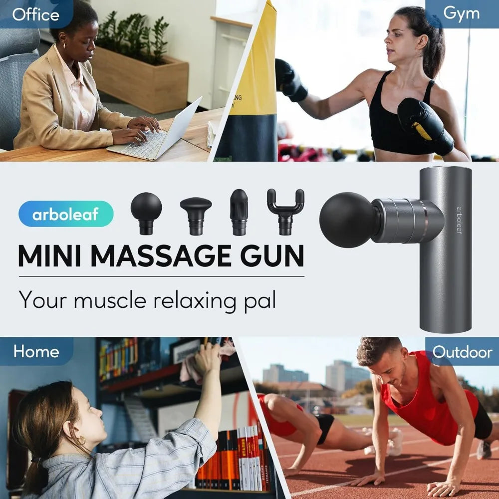 arboleaf Thermacool Massage Gun Deep Tissue with Heat and Cold Head/Full-Metal Electric Portable Hand Held Massager Gun for Back