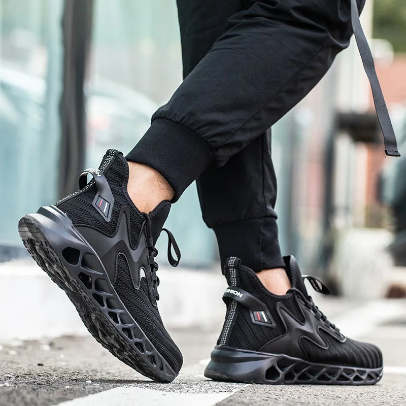 Safety Shoes Steel Toe Boots for Men Comfortable Work Shoes/Anti shock Anti-Drop Work Sneakers Protective Boots