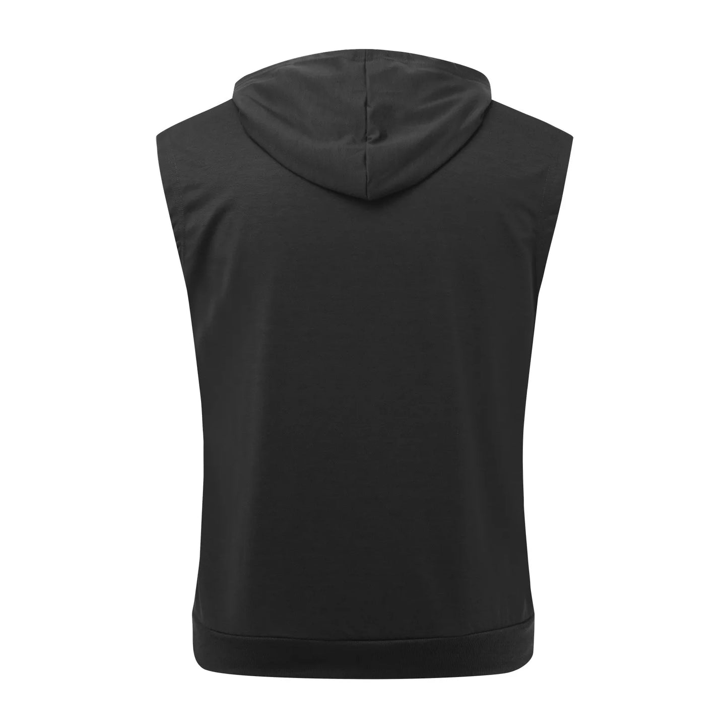 Men's Workout Hooded Tank Tops Zip Up Gym Muscle Tank Top/Summer Bodybuilding Vest Solid Color Tank Top