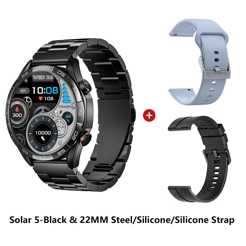 HAYLOU Solar 5 Voice Calling Smartwatch 1.58'' AMOLED Display 60Hz Smart Watch/24H Health Monitoring Sports Smartwatch for Men