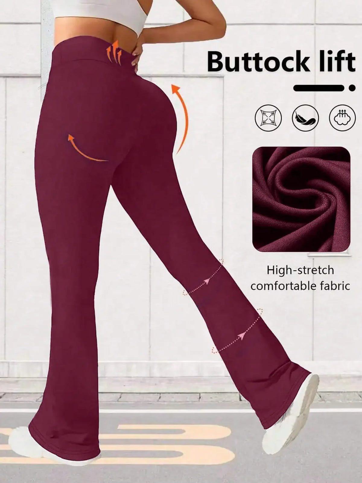 Women's High Waist Flare Yoga Pants Wide Leg Yoga Pants/Loose Casual Sports Leggings For Fitness