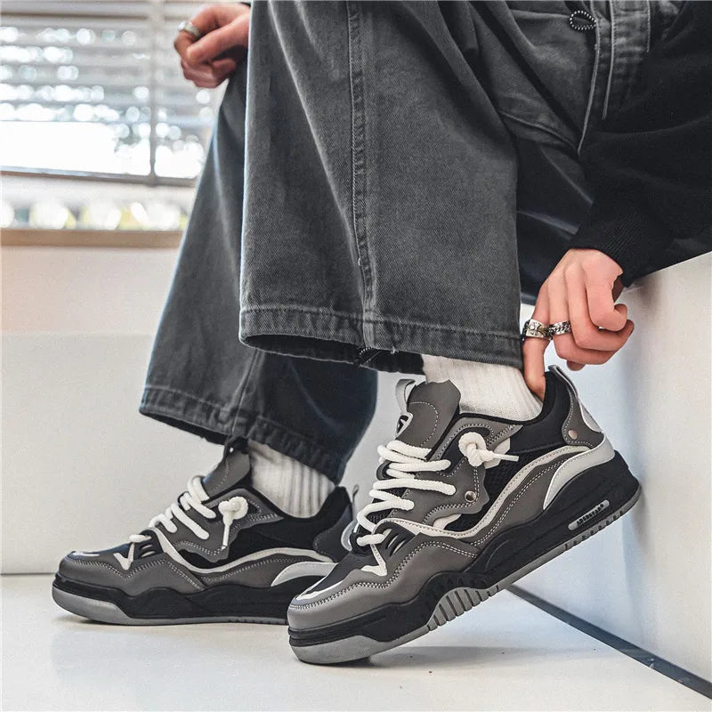 Men's shoes four seasons of the new style students/retro platform leisure sports shoes