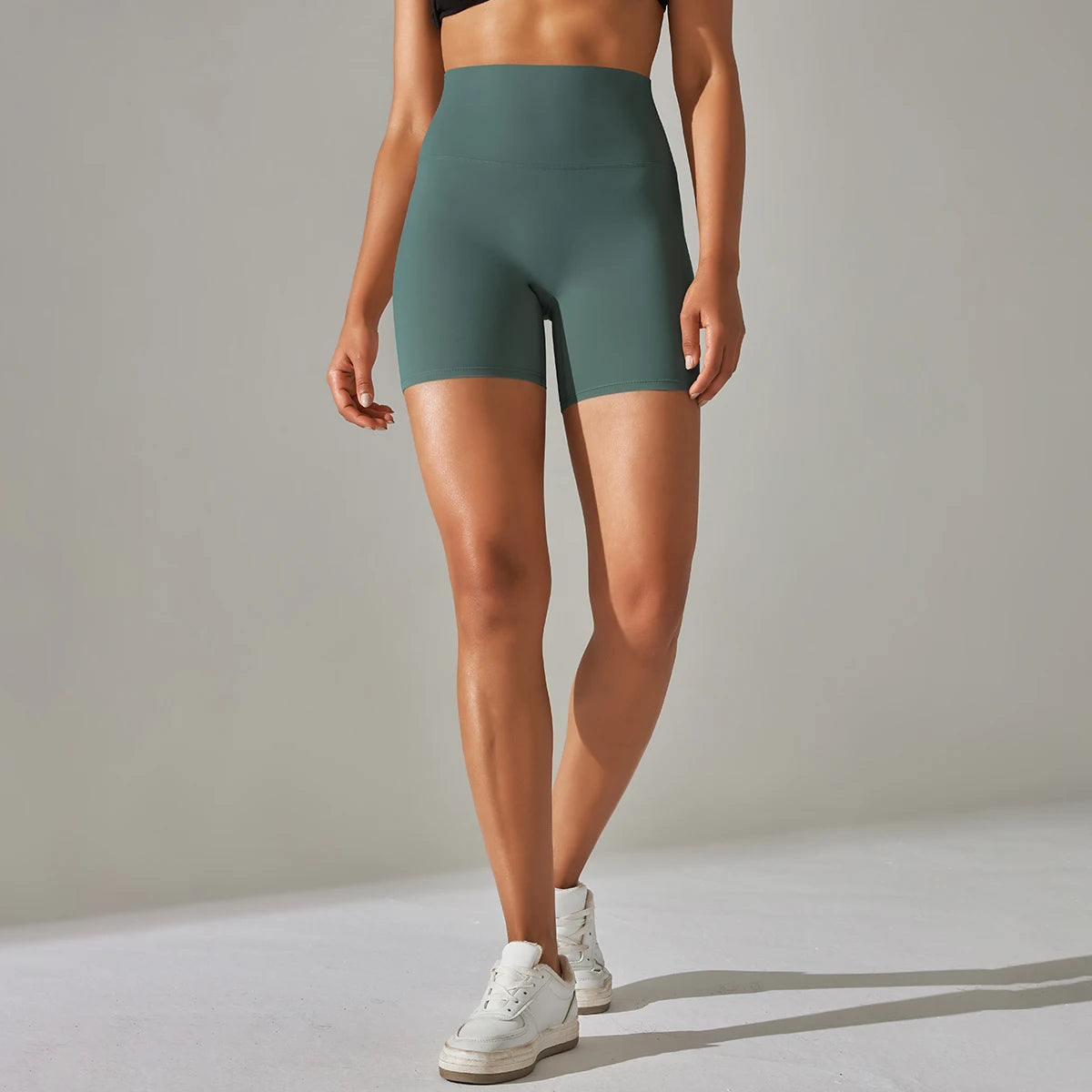 Women High Waist Breathable Yoga Fitness Shorts Stretch Sports Leggings/Running Cycling Summer Daily Workout Gym Athletic Shorts