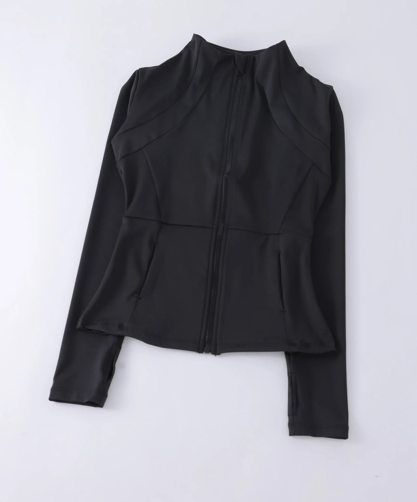 New yoga wear ladies coat round high elastic loose exercise/yoga fitness long sleeve stand-up collar yoga tops