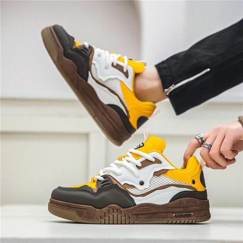 Men's shoes four seasons of the new style students/retro platform leisure sports shoes