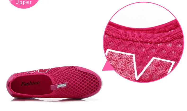 Shoes Women Mesh Flat Shoes Sneakers Platform Shoes Women Loafers/Breathable Air Mesh Swing Wedges Shoe Breathable Flats