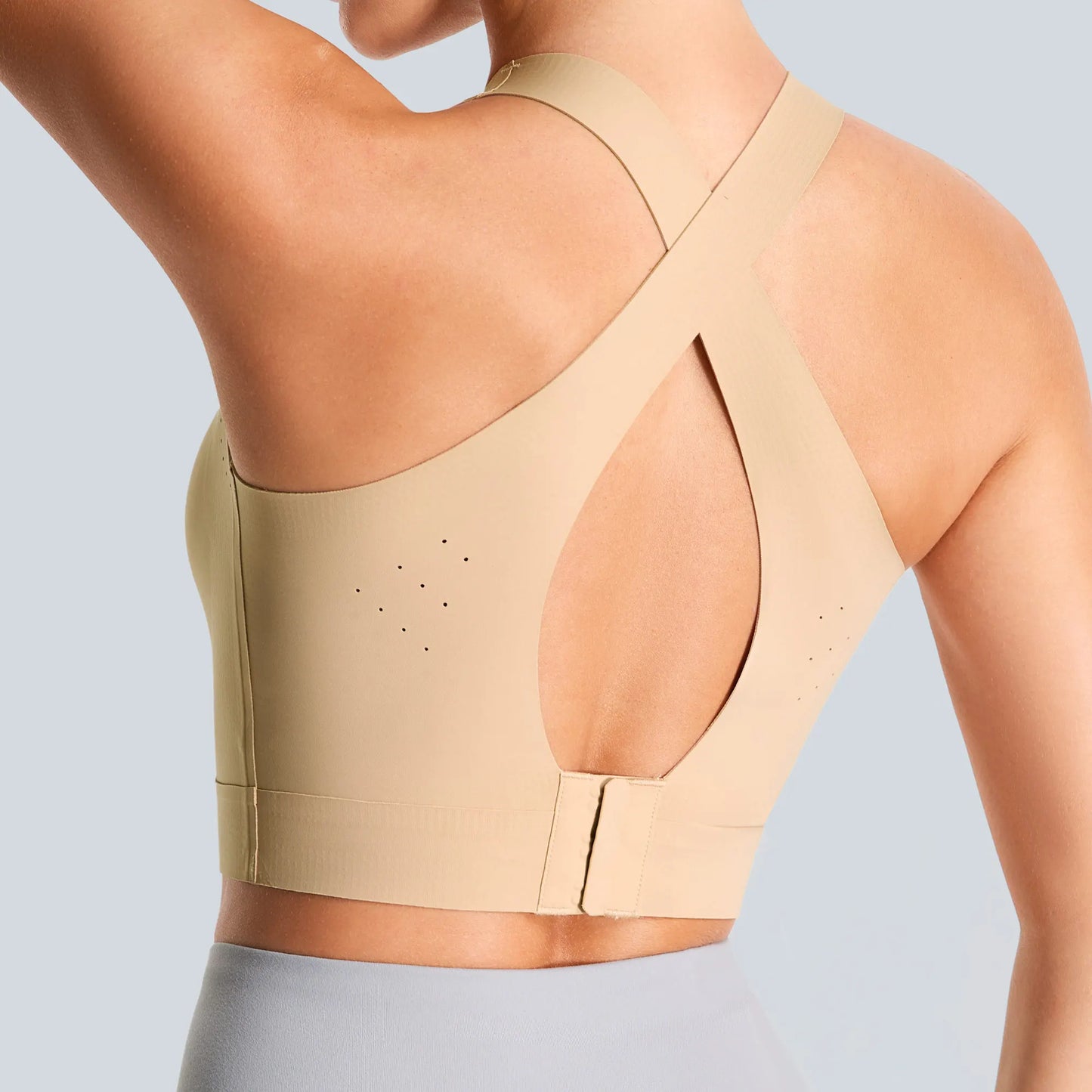 THE GYM PEOPLE Women's Wireless Cross Back/Sports Bras Padded Low Impact Seamless Bra