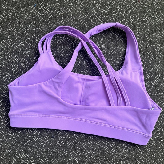 Solid Color Butter Cross Gym Yoga Underwear Women Cross Back/Shoulder Straps Fitness Sport Bra High Impact Push Up Top With Pad