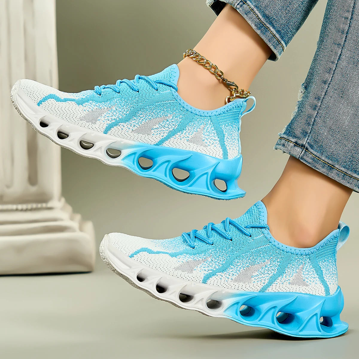 Women's Shoes New Summer Breathable Mesh Sports/Mesh Shoes Casual Couple Blade Running Trendy Shoes