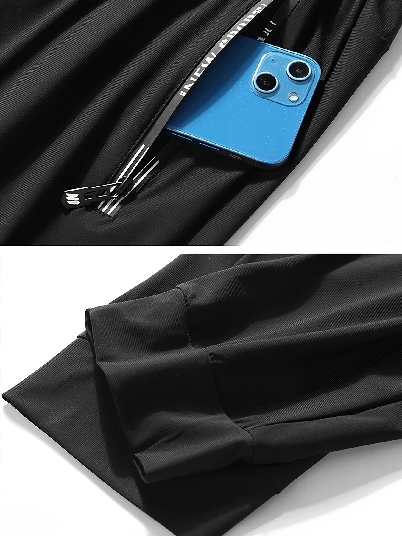 2-Pack Men's Sports Trousers High Stretch Men's Jogging Pants/Quick-Drying Sweatpants Baggy Man Fishing Gym Sportswear Pants