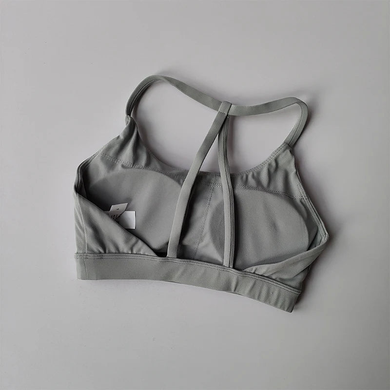 Women's Sexy Back Sports Bra Top Push-Up Yoga Underwear Fitness Crop Top/Workout Yoga Top Soft Beauty Back Bras Gym Underwear