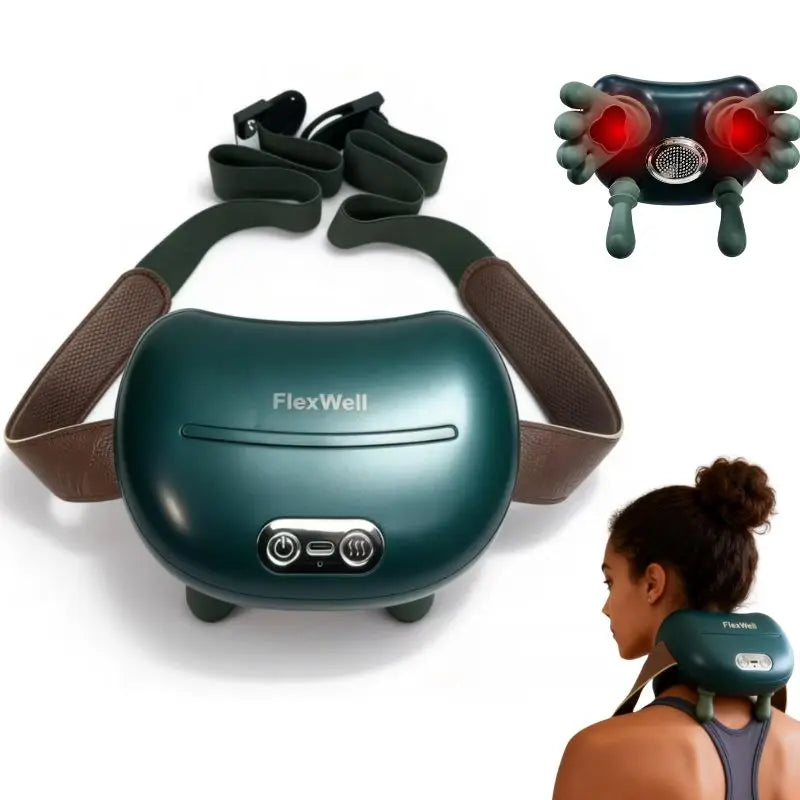 Shoulder and neck massager massage knead/and apply heat to muscles to relieve muscle soreness