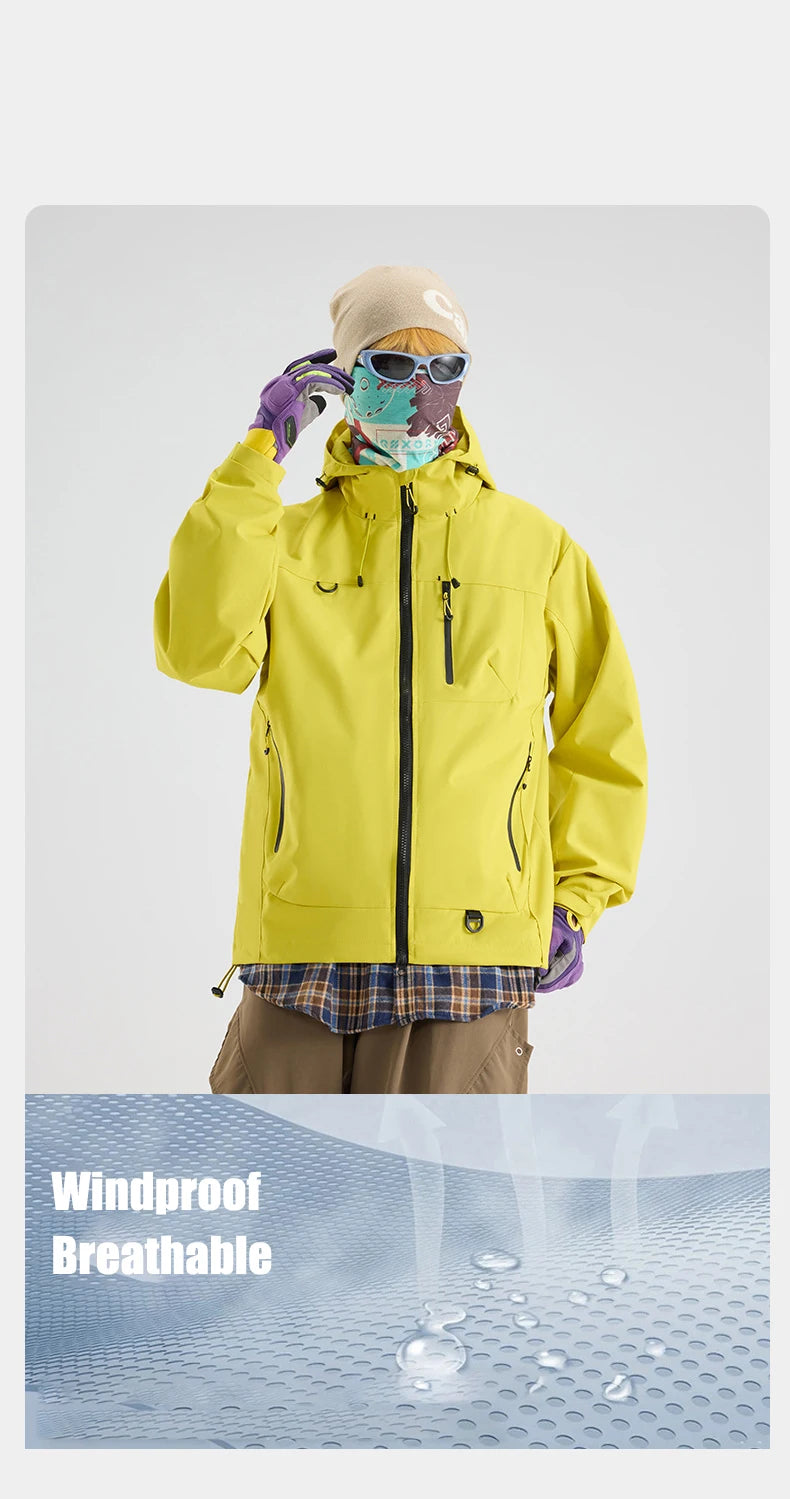 Autumn Sports Jacket Waterproof Windproof Jacket Men Women Outdoor/Sports Hiking Running Mountaineering Hooded Casual Sport Coat