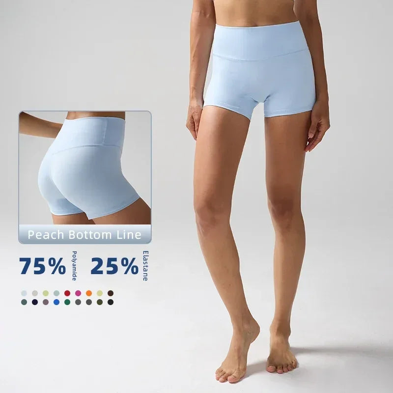 Women's Sports Yoga Shorts with High Waist Hip Lift Fitness/Running Cycling, 3-point Shorts Quick Drying Women's Yoga Short