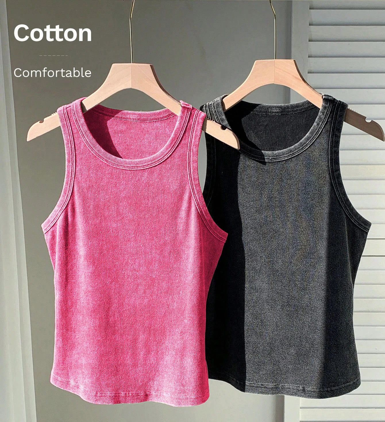 3PCS Set Cotton Camisole Vest Paired Summer Slim Fit Clothing/Simple Versatile Basic Top Breathable Women's Korean Style Tops