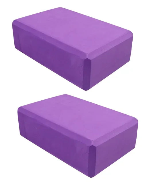 2PCS Yoga Block Brick Set Gym Foam Workout Aid/for Stretching & Fitness Training Yoga Blocks