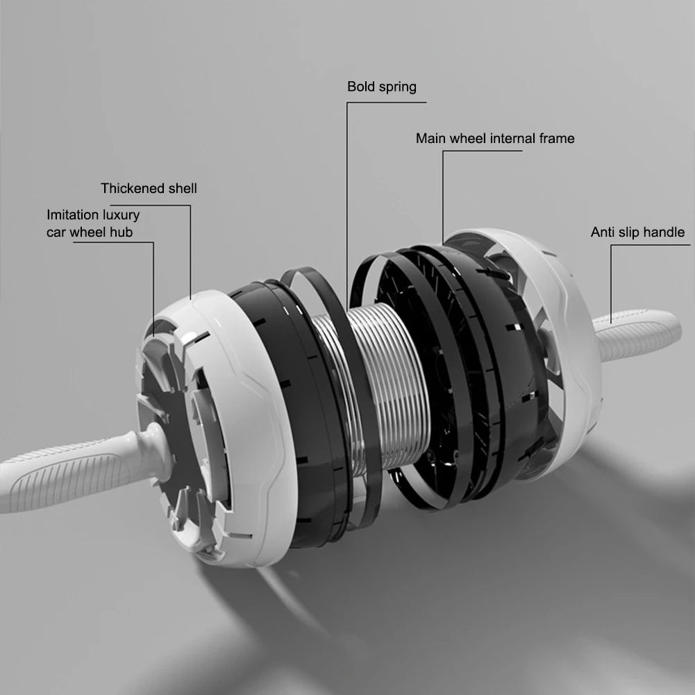 Abdominal Exercise Wheel Anti-Slip Rebound Core Strength Trainer/Detachable Gymnastic Wheel for Home and Gym Fitness Equipment