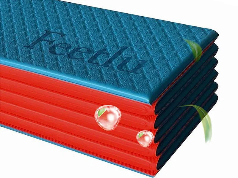 Foldable Yoga Mat Knee Pad- Easy to Storage Travel Yoga Mat/Foldable Lightweight Anti Slip Folding Exercise Mat