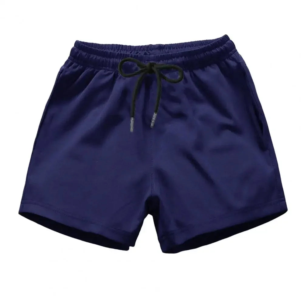 Men's Sports Shorts Elastic Waist Drawstring Gym Short Pants/Solid Drawstring Waist Outdoor Shorts Running Shorts