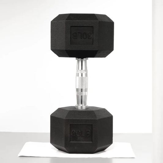 30 lbs Hex Dumbbells with Rubber Coated/Hand Weights for Exercises and Fitness