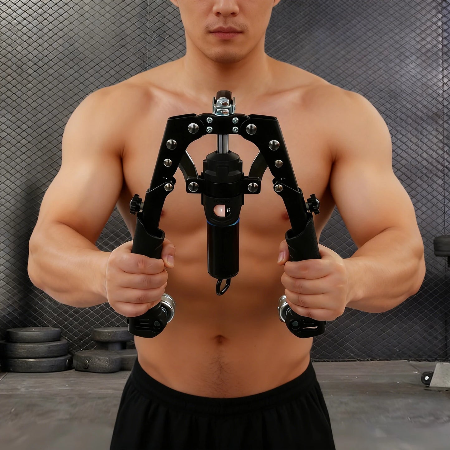 Hydraulic Power Twister Spin Button Arm Blaster Forearm Workout Equipment/Adjustable 22-440lbs for Arms Legs Biceps