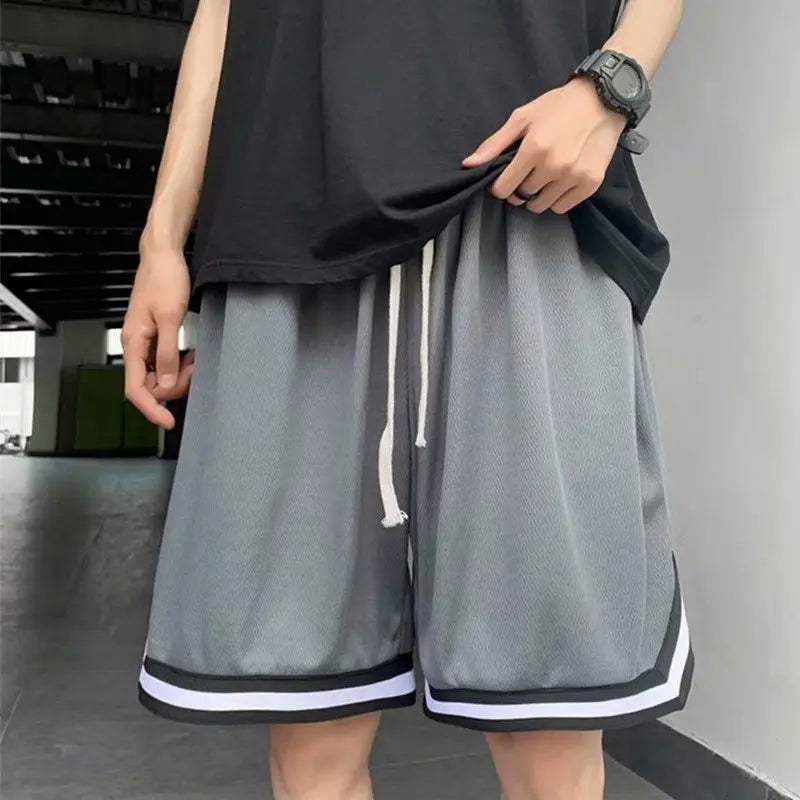 1pcs Summer Men's Sport Basketball Shorts Large Size Male/Mesh Quick Dry Gym Shorts Fitness Joggers Casual Breathable Short Pant