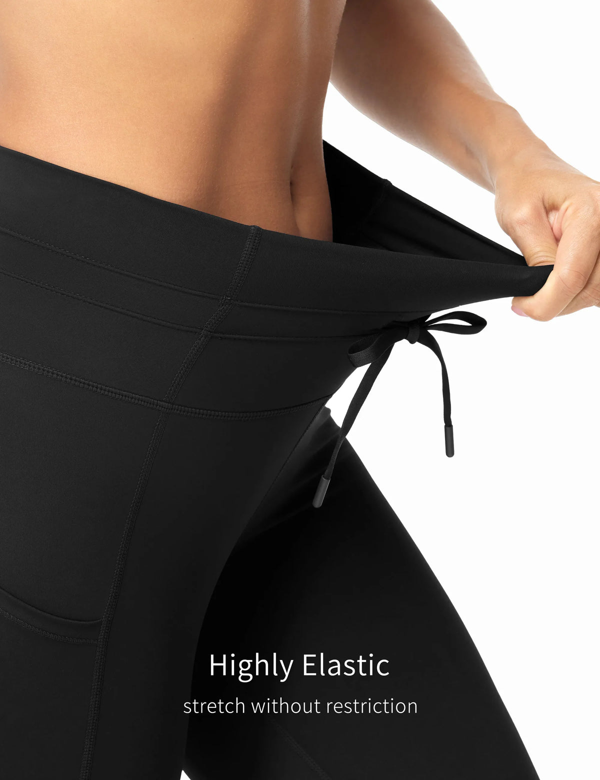 THE GYM PEOPLE Women's High Waisted Drawstring Flare Leggings/Workout Soft Stretchy Bell Bottom Yoga Pants with Pockets