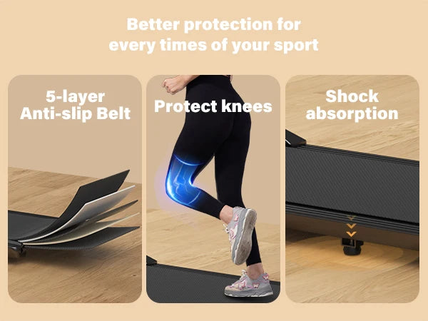 300lbs Treadmill for Home 2.5HP Treadmills Walking Pad LCD/Digital Data Display 2in1 Walking Running Fitness Exercise Machine