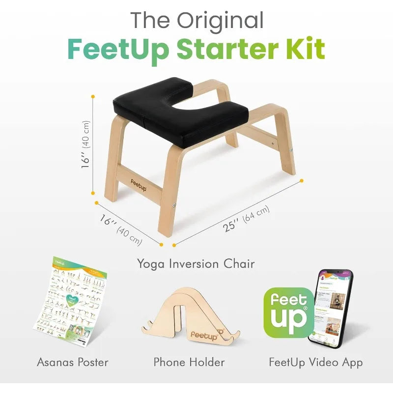 FeetUp - The Original Yoga Headstand Bench Handstand Trainer Bench/and Stand Strength Training Equipment