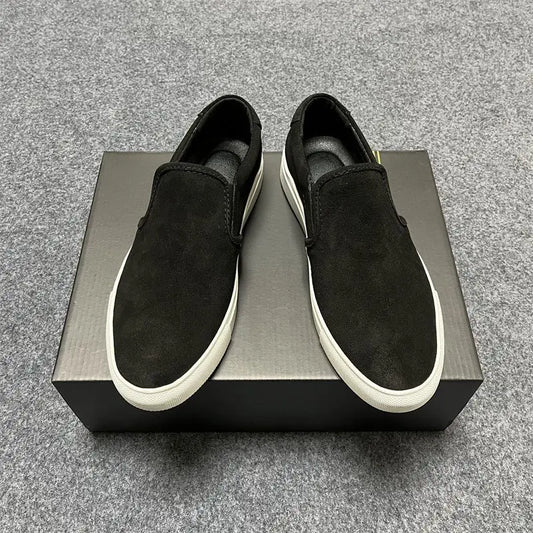 Men's COM Design Commute Casual Shoes Genuine Suede/Slip On Loafers Flat Sole Versatile Everyday Use