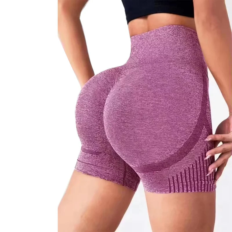 Yoga Shorts Cross-border Honey Buttocks Buttocks Sports High Waist/Abdomen Stretch Tight-fitting Anti-glare Quick-drying Fitness