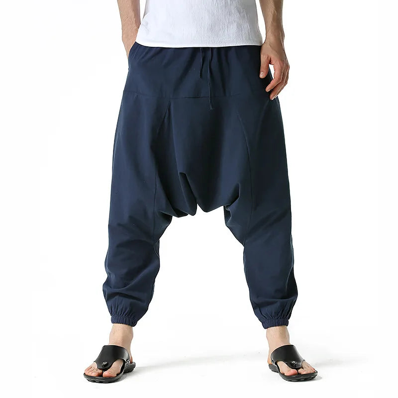 New Men Harem Pants Sweat wear Baggy Casual Yoga Loose Cotton/Sport Jogging Pants Cross Pants for Men Streetwear