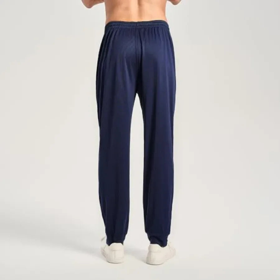 Men's Mesh Jogger Sweatpants 3 Pack Lightweight Quick Dry/Athletic Pants with Zipper Pockets for Workout, Running