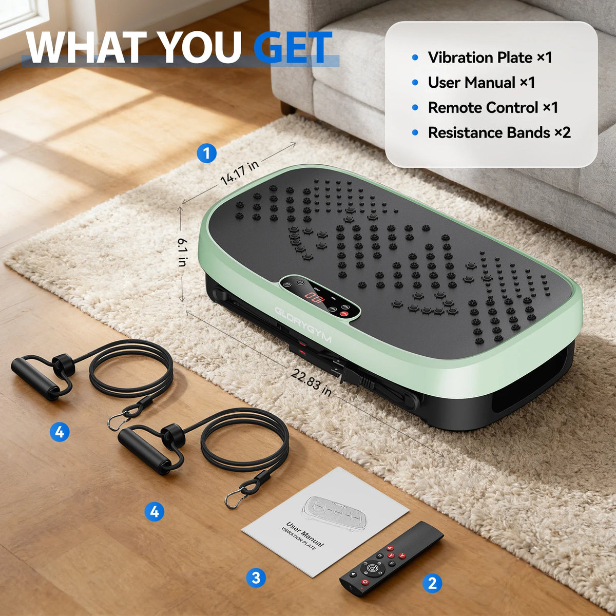 Vibration Plate Fat Burning Machine 120 Levels 330lbs Quiet Operation/Whole Body Workout Platform for Home Gym Balance Training