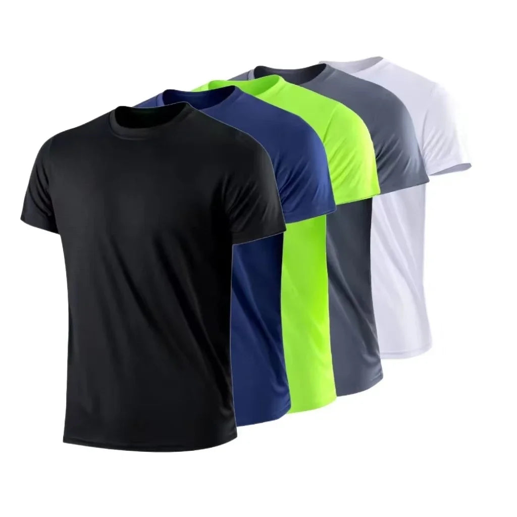 Men's Quick Dry Short Sleeve T-Shirt Moisture Wicking Round Neck/Gym Running Training Exercise Sport Shirt Lightweight Tops