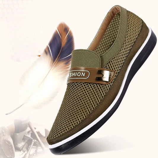 Casual Shoes for Men Leather Shoes Soft Slip On Summer Shoes/Breathable Men's Casual Shoes Business Tennis Shoes