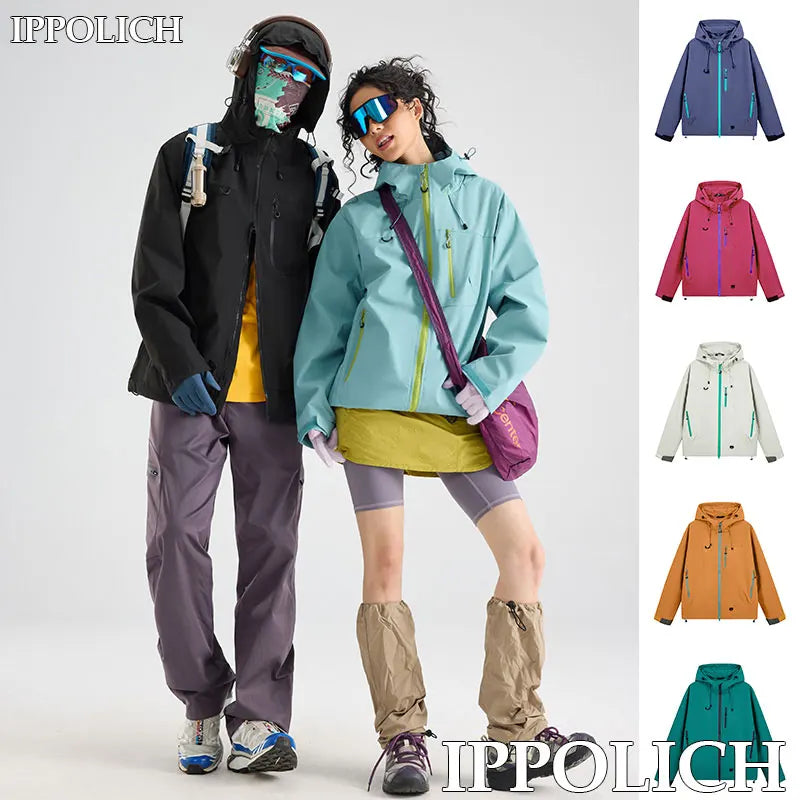 Autumn Sports Jacket Waterproof Windproof Jacket Men Women Outdoor/Sports Hiking Running Mountaineering Hooded Casual Sport Coat